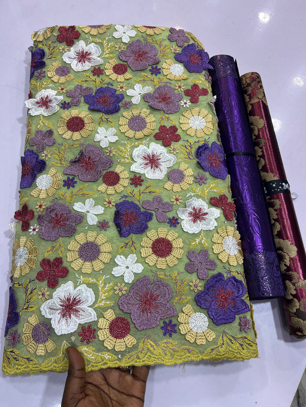 Royal Petals Lace Fabric